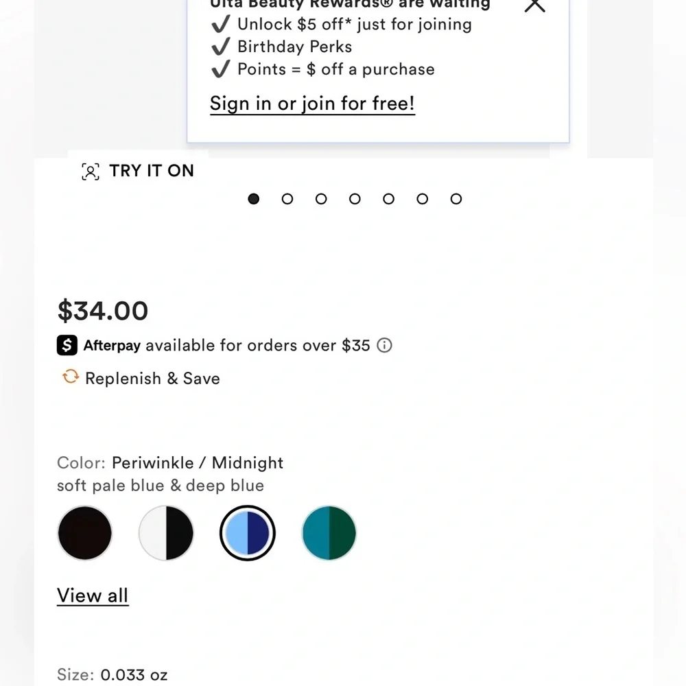 Stila midnight blue & pwrvinkle Liquid Eyeliner